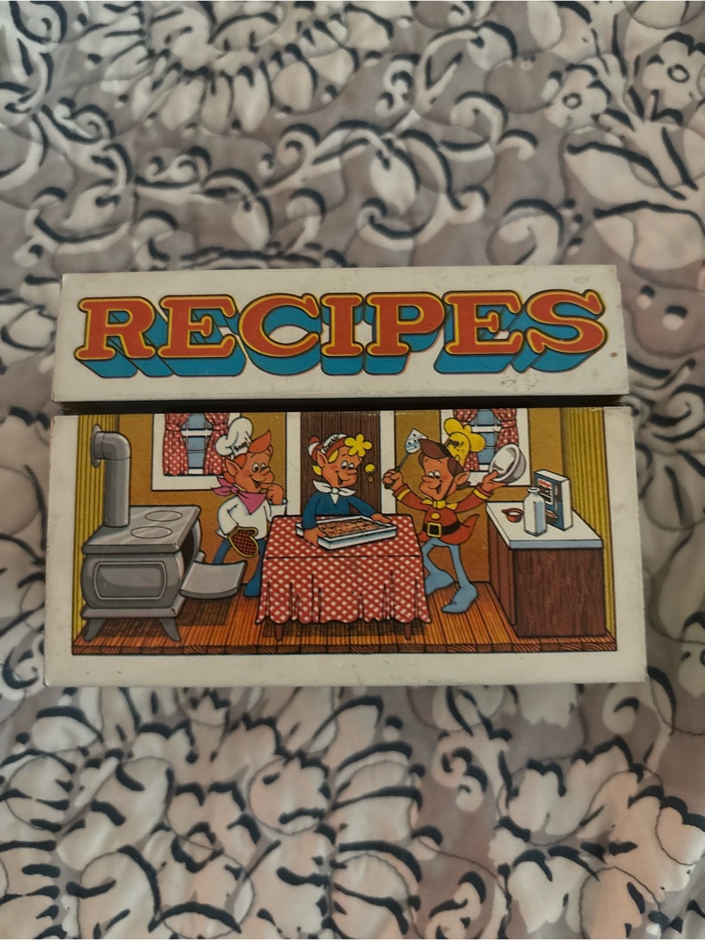 Vintage snap, crackle and pop Recipe Box
